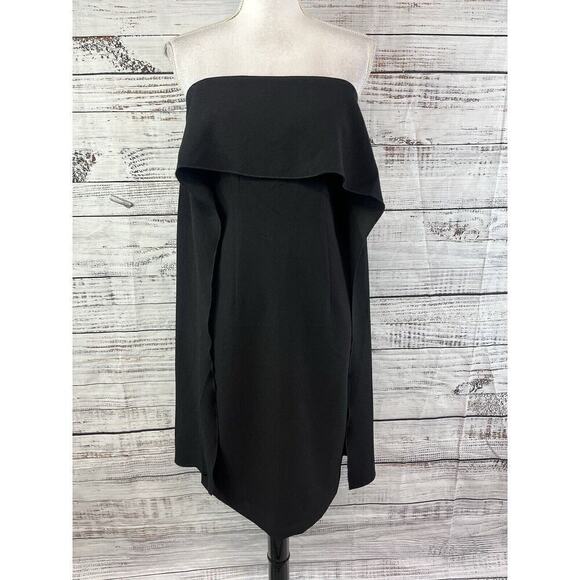 Trina Turk Los Angels Little Black Cape Dress size 2 Wedding Cocktail Evening - Picture 4 of 16
